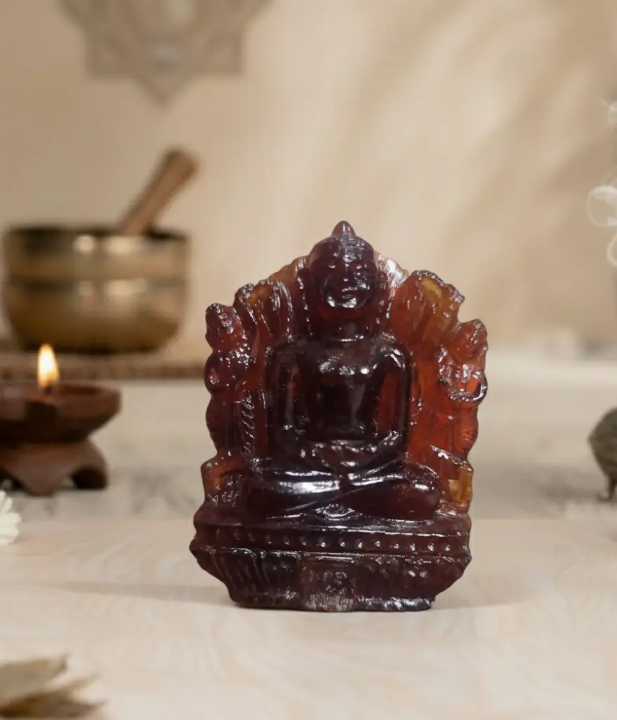 Hessonite(Gomed) God Idol